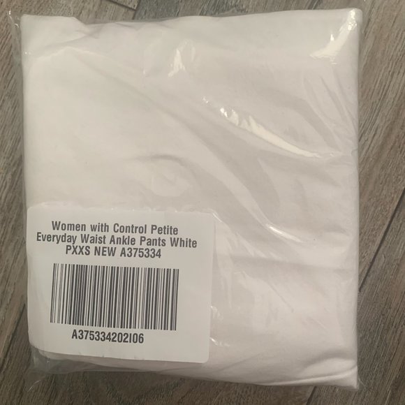 NWT WOMEN WITH CONTROL EVERYDAY WAIST ANKLE PANTS WHITE PXXS, PXS - Picture 8 of 11